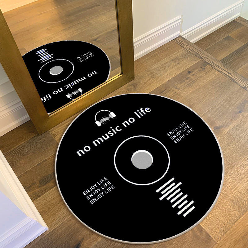 Commercial Vinyl Printing Machine - Vinyl Record Pattern Round Carpet Letter