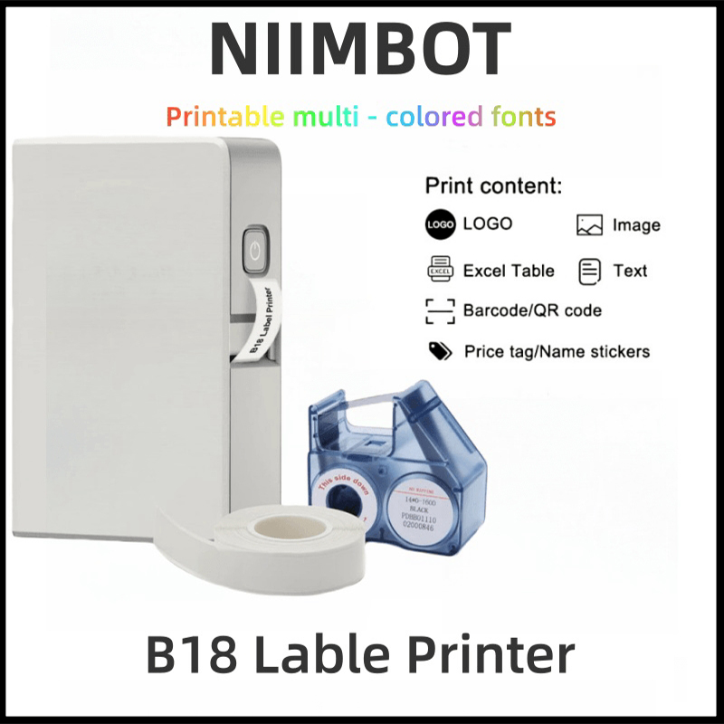 NIIMBOT B18 Color Label Printe - Commercial Printing Labels review and price