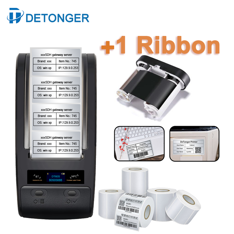 DETONGER Portable Thermal Tran - Commercial Ribbon Printing Machine review and price