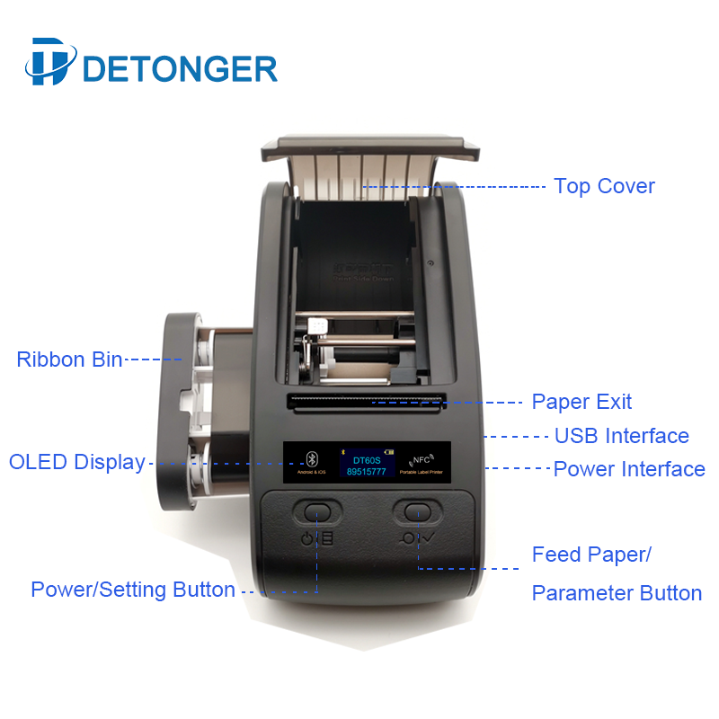 DETONGER Portable Thermal Tran - Commercial Ribbon Printing Machine review and price