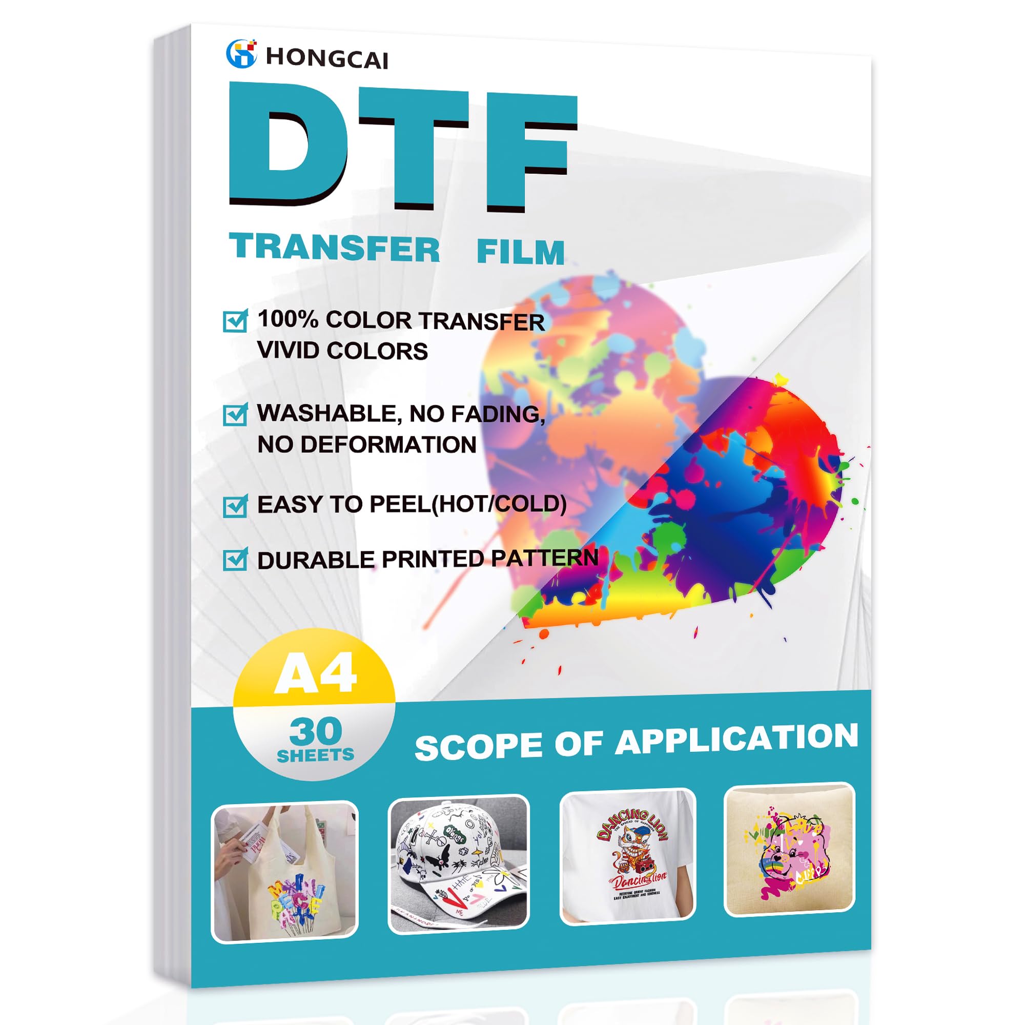 HONGCAI 30 sheets A4 DTF Trans - Dtf Hot Peel Film review and price