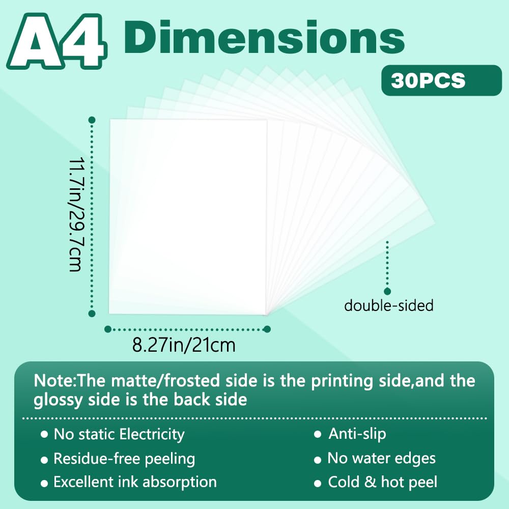 HONGCAI 30 sheets A4 DTF Trans - Dtf Hot Peel Film review and price