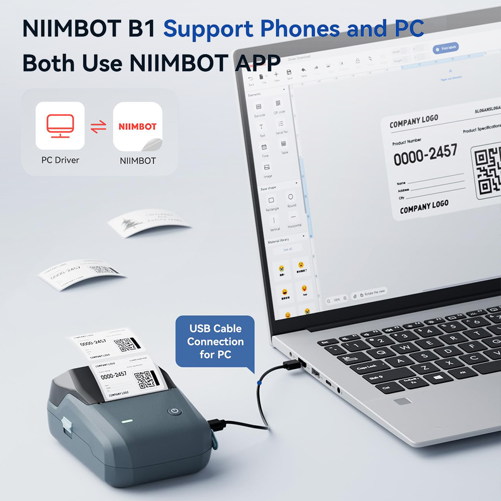 NIIMBOT B1 Portable Thermal Pr - Commercial Printing Labels review and price