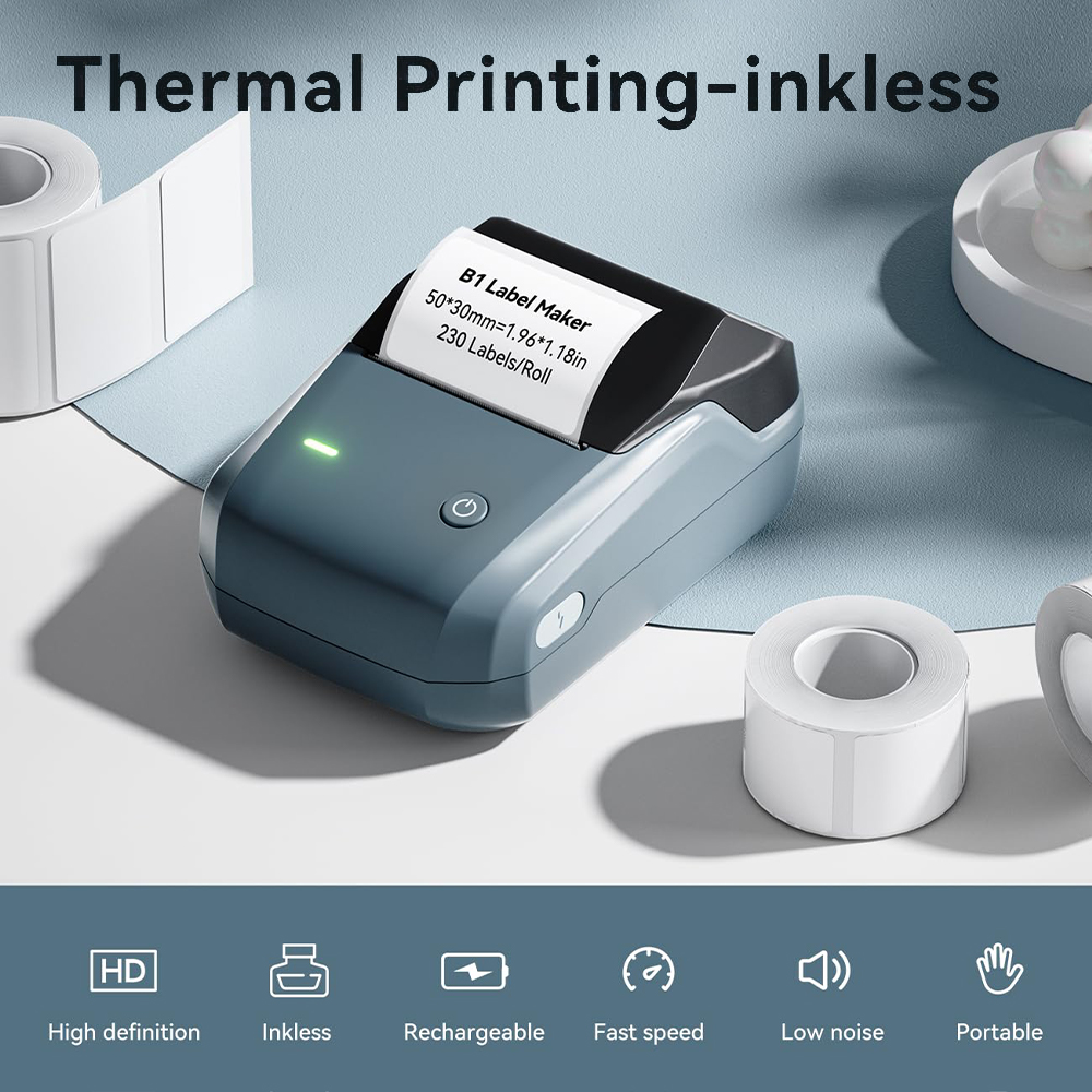 NIIMBOT B1 Portable Thermal Pr - Commercial Printing Labels review and price